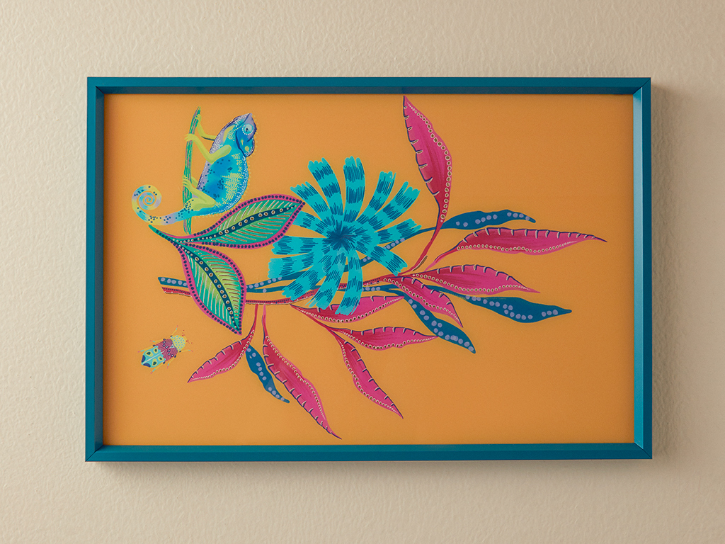 Exotic Flower Decorative Tray Exotic Wandering