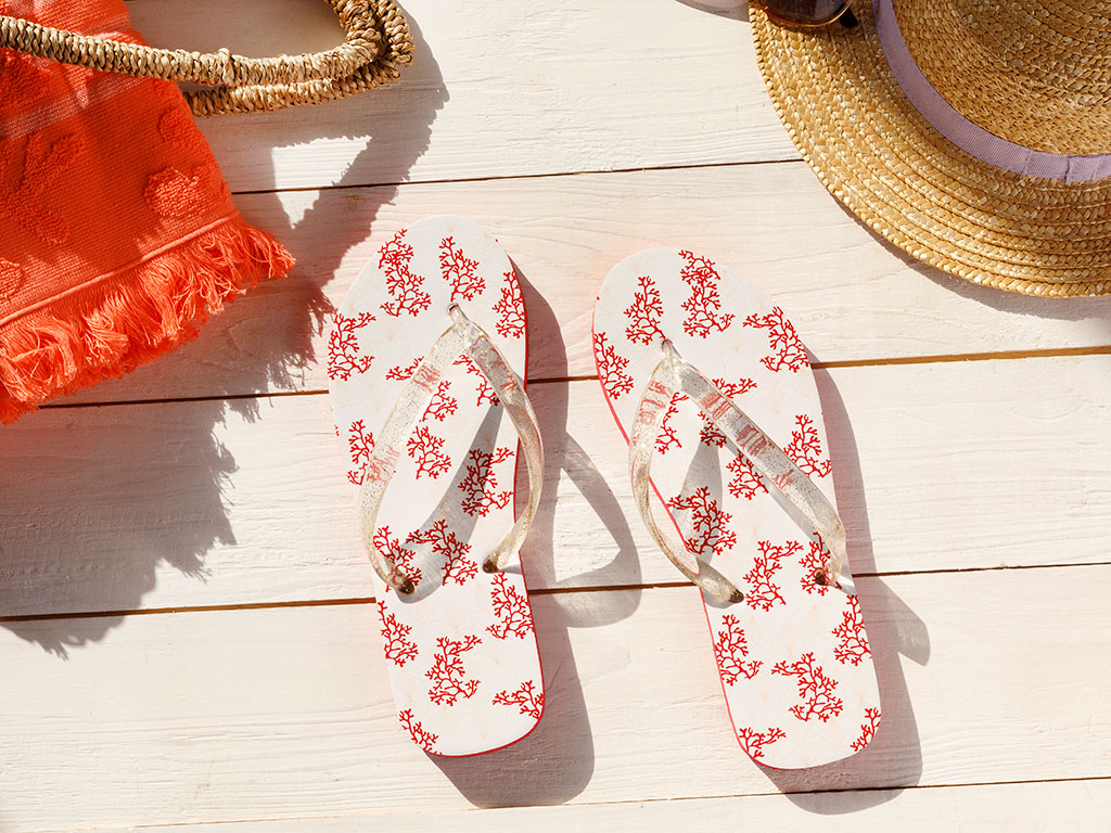 Coral Beach slipper bohemian summer