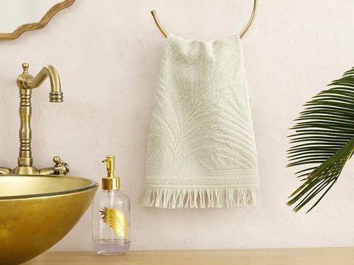 [10029051002] Palm Island Hand Towel TIMELESS ROMANCE (Green)