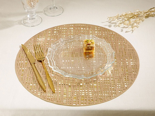 [10029490001] Juno Place Mat Timeless (Gold..)