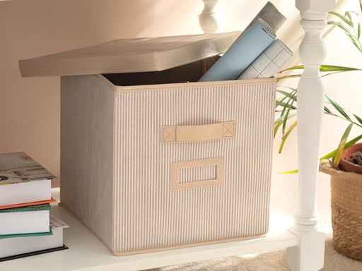 [10029582002] Royal Stripe Storage Box Timeless (Beige)