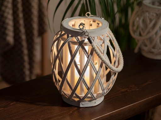 [10029630002] Shiny Lantern Natural (17x18cm, White)