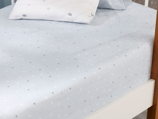 [10029808002] Mini Astro Baby Fitted Sheet ARTISTIC JOURNEY (Blue.)