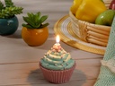 Spotty Cupcake Candle Seaside Pop