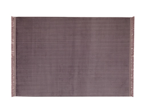 [10033162020] Thick Ribbed Plushy Carpet Timeless (120x180 cm, Damson, Standard-Content)