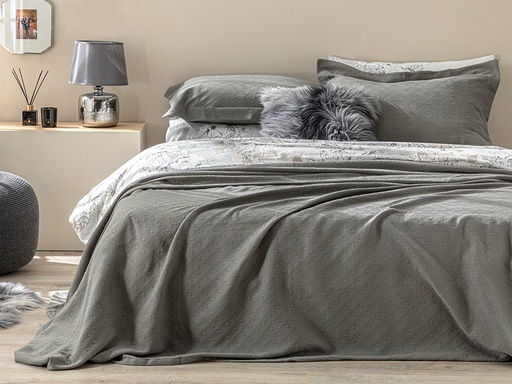 [10033266003] Royal Trellis Bed Quilt Set Timeless (Gray)