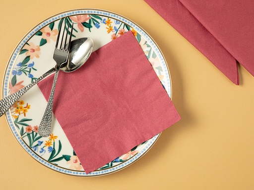 [10033631001] Colorist Tissue Napkin Flowertopia (Claret Red)