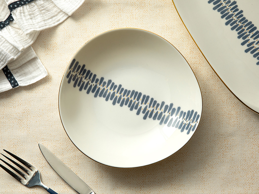 Coastal Stripe Dinner Plate Coastal Dream