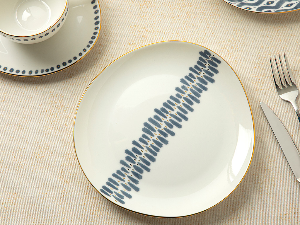 Coastal Stripe Cake Plate Coastal Dream