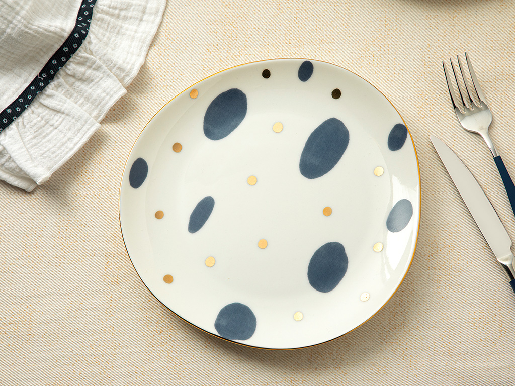 Coastal Spot Cake Plate Coastal Dream