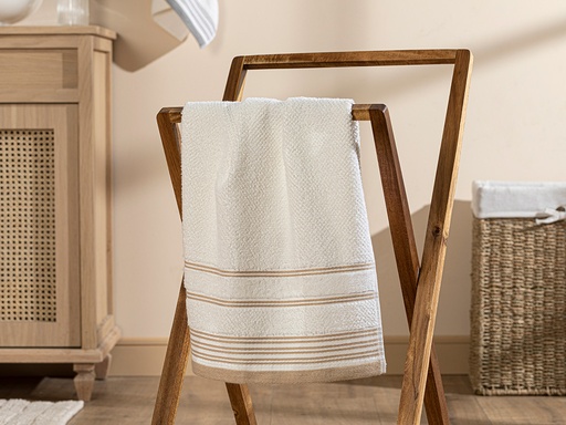 [10035508002] ivy Face Towel Timeless (White-Beige)