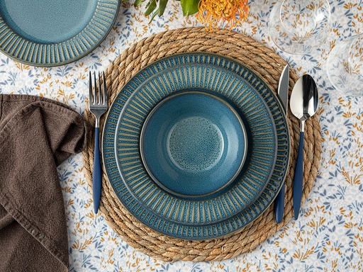 [10036196002] Dentro Dinner Set Timeless (Blue.)