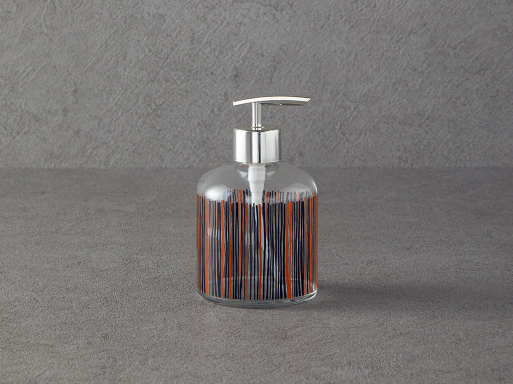 Striped Bathroom Soap Dispen MODERN MANIFEST