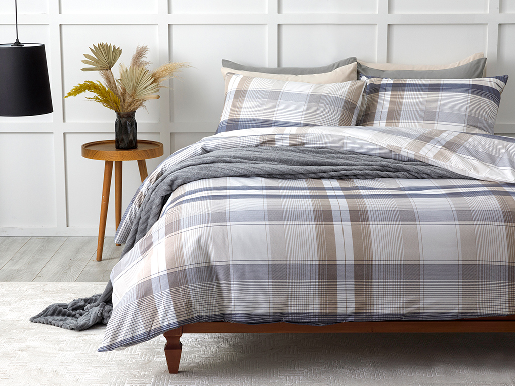 Modern Check Duvet Cover Set Pack Modern