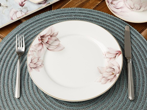 [10027912001] Magnolia Cake Plate Pure Elegance