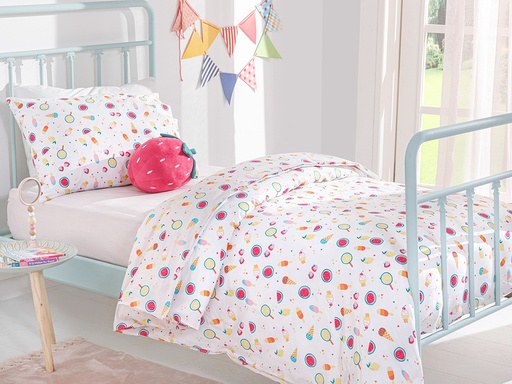 [10031086001] Fruits Kids Duvet Cover Set Creative Simplicity