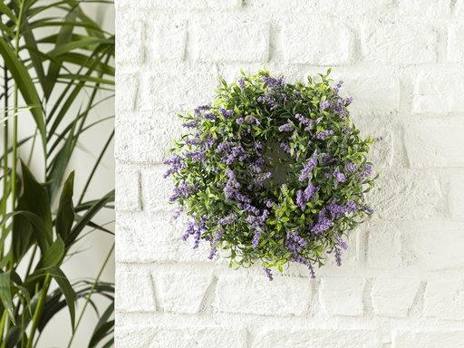 [10031268001] Lavender Wreath Door Ornament Creative Simplicity