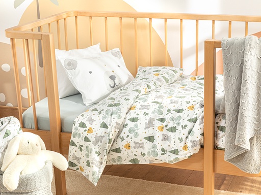 [10032824001] Honey Bear Baby Duvet Cover Set Circle Of Life