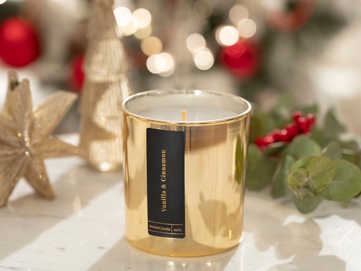 [10033728001] Vanilla & Cinnamon Scented Candle Royal Present