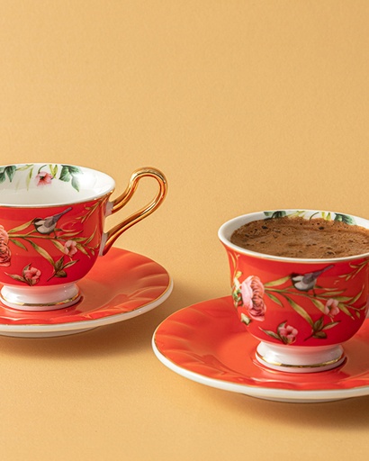 Vanilla Coffee Cup Set Flowertopia