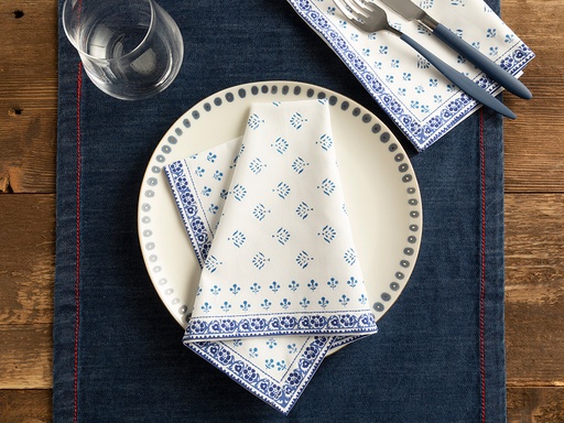 [10035435001] Braid Dots Guest Napkins Coastal Dream