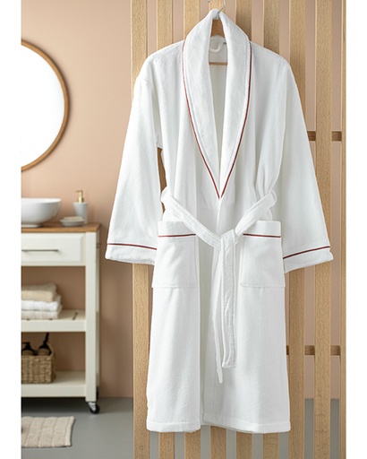 Premium Kadife Bathrobe WHITE COLLECTION