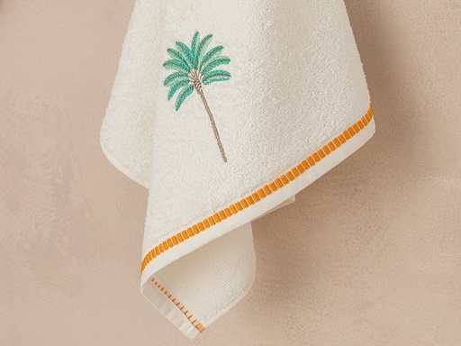 [10038711001] Palm Trees Face Towel Exotic Wandering