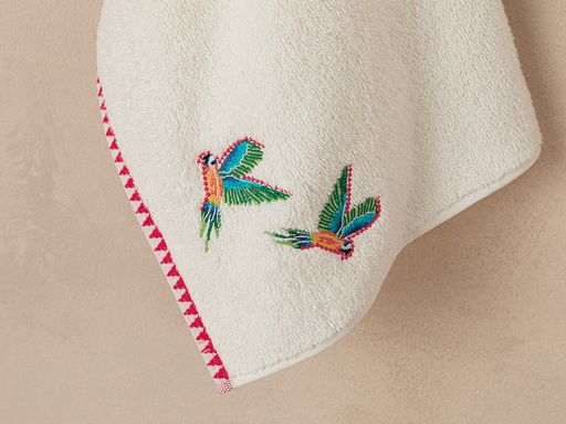 [10038712001] Parrots Face Towel Exotic Wandering