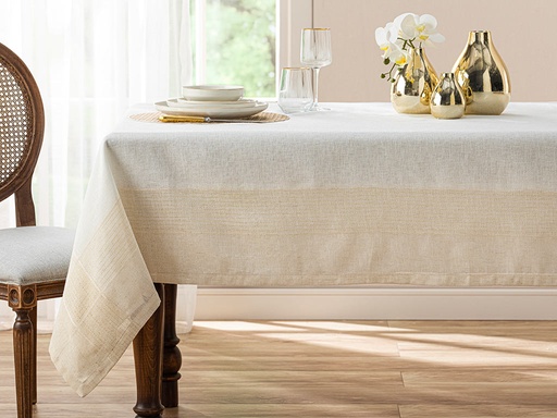 [10038934001] Shiny Linen Table Cloth Luxury Collection