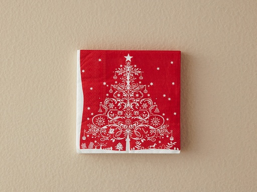 [10039104001] Christmas Tree Tissue Napkin Cheerful Holidays